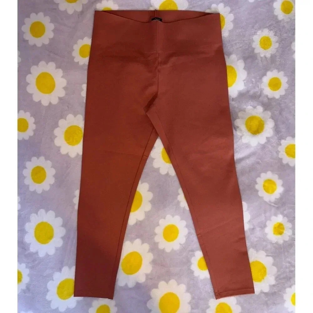 NWT LOFT Sculpting Compression Leggings High Rise Casual Orange Sz L